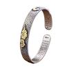 S999 Foot Silver Bracelet Personalized Auspicious Cloud Heart Classic Retro Worn Pure Silver Bracelet Opening