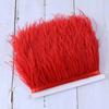 1 Meter Ostrich feather Trim Ribbon Dyed Various Long Ostrich Fringe 8-10CM feathers for crafts Dress/skirt Sewing Accessory
