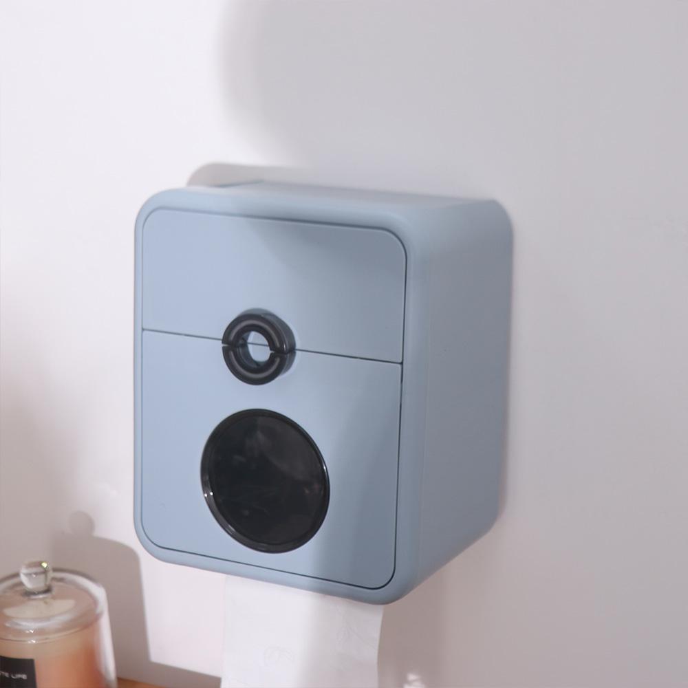 Punch Free Double Layer Tissue Box Plastic Paper Towel Box Toilet Paper Storage Box for Home