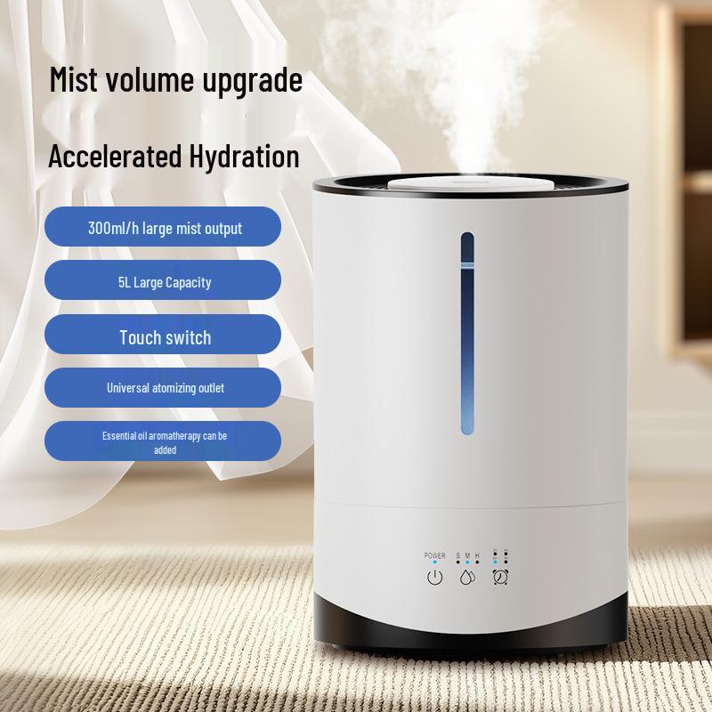5L Large Capacity Humidifier for Home & Office with Touch Controls and Aroma Diffuser