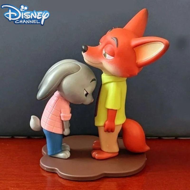 Zootopia 2 Disney Film Merch Judy Nick Desktop-Dekorationen Niedliche Cartoon-Tier-Ornamente für Zuhause Büro Zimmer Geschenk für Kind Fan