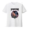 Mens MUSHROOM Casual T Shirt White 2X Large Vintage Washed Breathable Designer Clothes Top For Everyday Wear Comfortable Homme