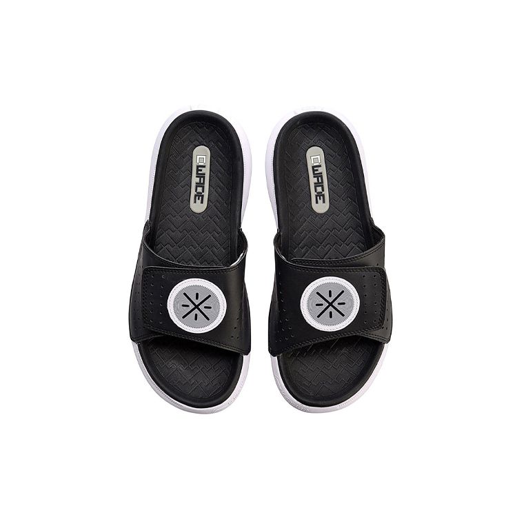 Li-Ning Lightweight Shock Absorbing EVA Rubber Sole Silent Slide Sandals Men Sandals Black ABTN003-3