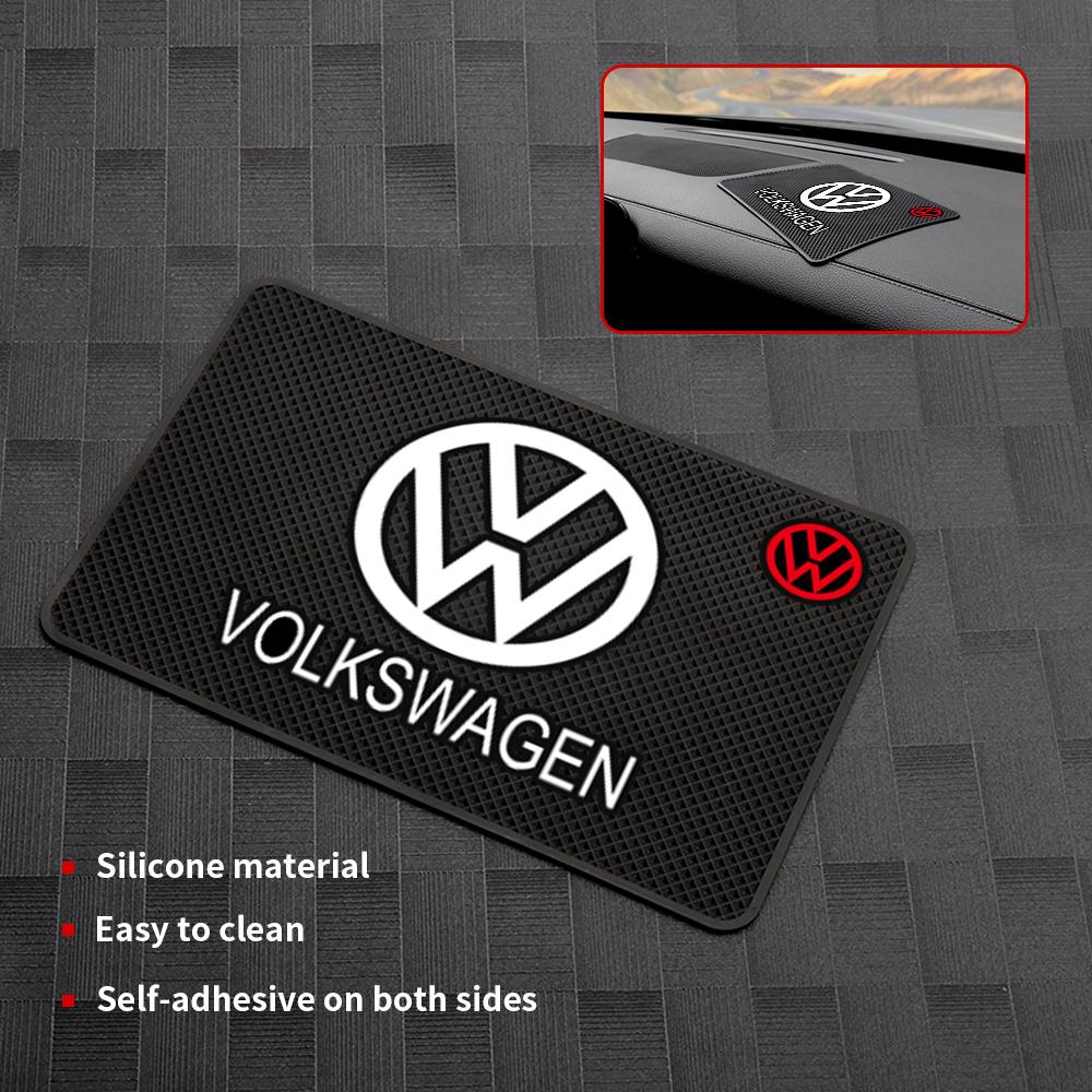 För VOLKSWAGEN VW Bil Instrumentbräda Klibbig Anti-halk PVC-matta Silikonförvaring För Volkswagen VW Golf Polo Beetle CC Passat JettaTou