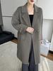 Women's New Autumn/Winter Slim Fit Double-Faced Wool Overcoat - Extra Long Trendy Suit Collar 100% Wool