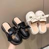 Big head slippers French half slippers women's shoes muffin sole 2025 summer new thick-soled casual trendy outer slippers