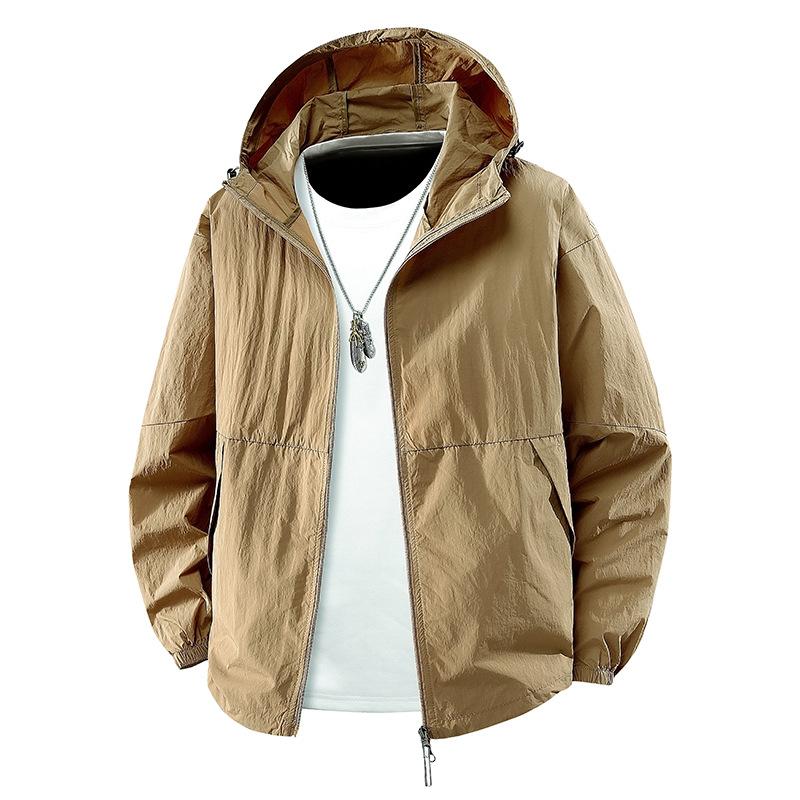 UPF10 + sunscreen clothing summer jacket men's and women's enterprises work clothes group LOGO outdoor hooded trench coat