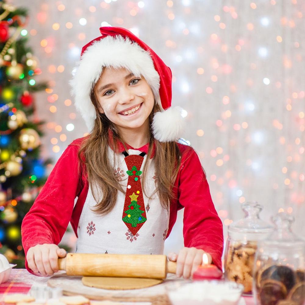 Felt Christmas Tie Ornaments - Snowman, Reindeer, Christmas Tree Décor