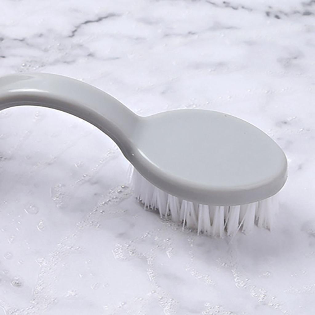 Dual Head Shoe Brush   Handle Cleaning Brush Soft   Hanging Hole Plastic Comfortable Grip Shoe Scruber