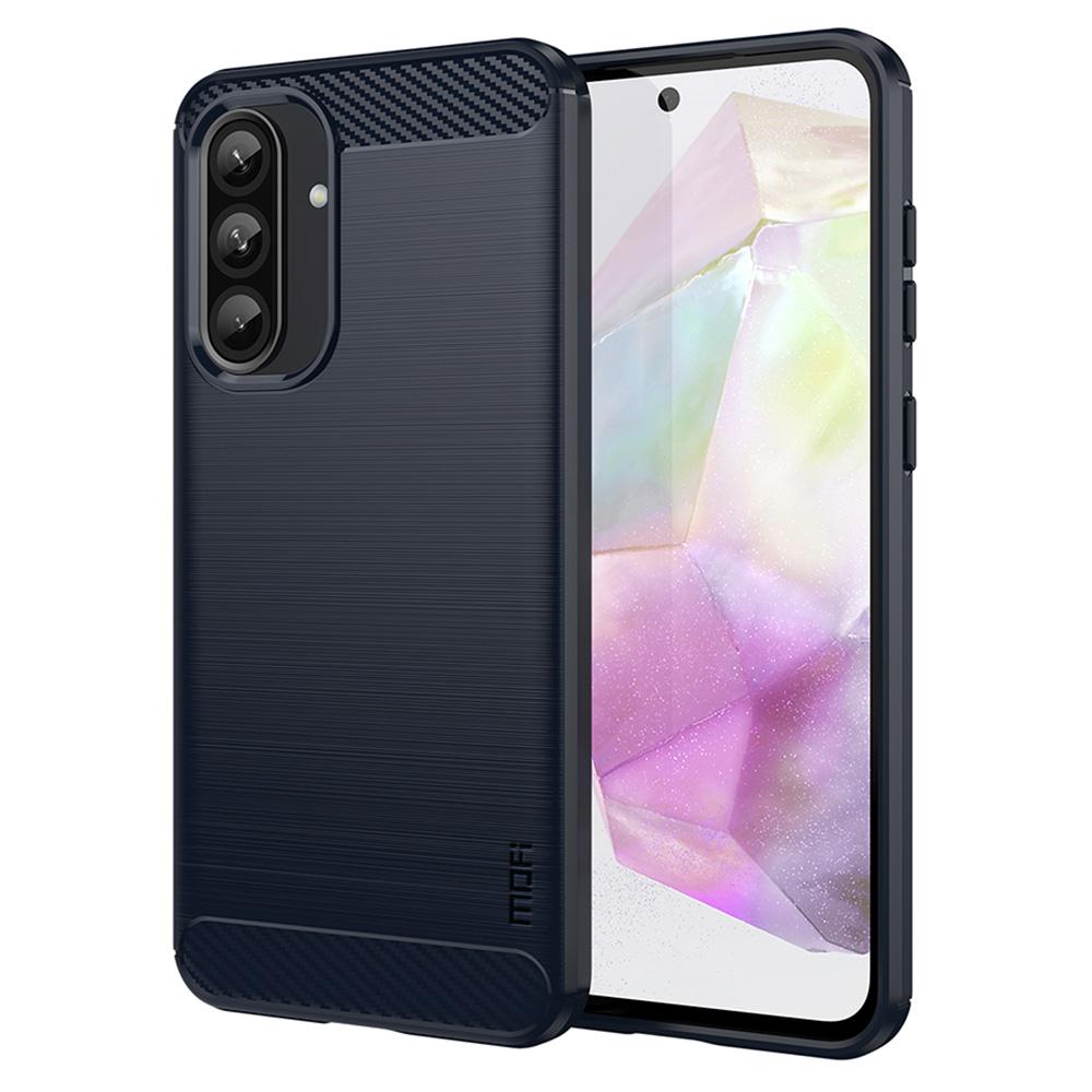 

MOFI JK TPU Series-1 For Samsung Galaxy A36 5G Case Carbon Fiber Texture TPU Soft Phone Cover Blue