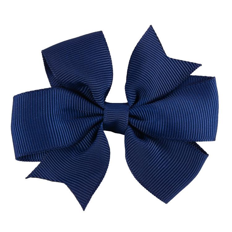 8x8cm 1PC Solid Color Grosgrain Ribbon Bows Clips Hairpin Girl's Hair Bowties Boutique Hair Clip Headwear Kids Hair Accessories