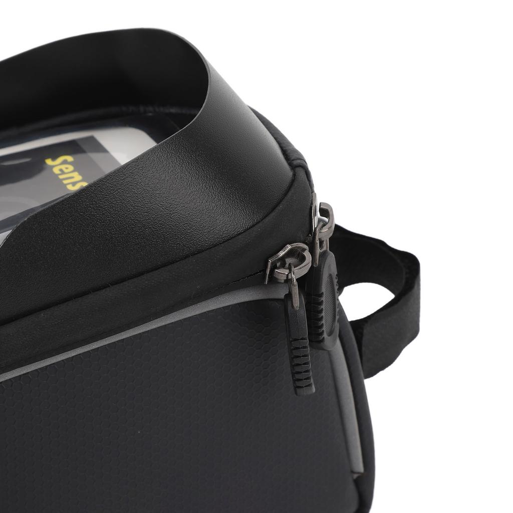 Bike Phone Front Frame Bag Spacious Sensitive Waterproof Reflective Strip Top Tube Cycling Phone Bag for Bicycle