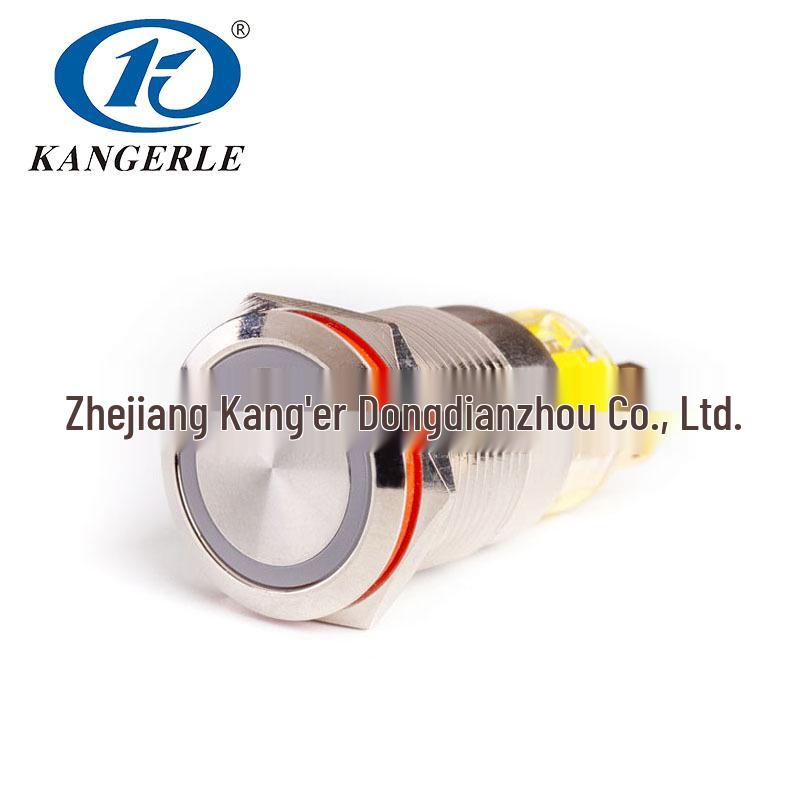 19mm Waterproof 5-Pin Metal Button Switch for Car Horn and Computer Startup
