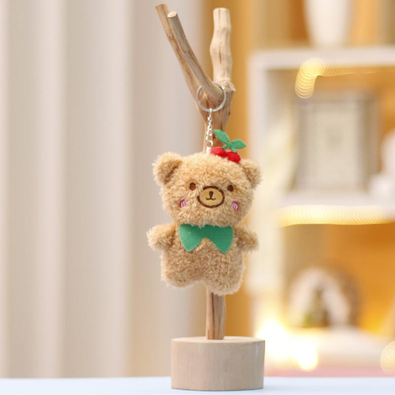 Panda Keychain Rabbit Cute Cartoon Girl Backpack Decorative Pendant Doll Plush