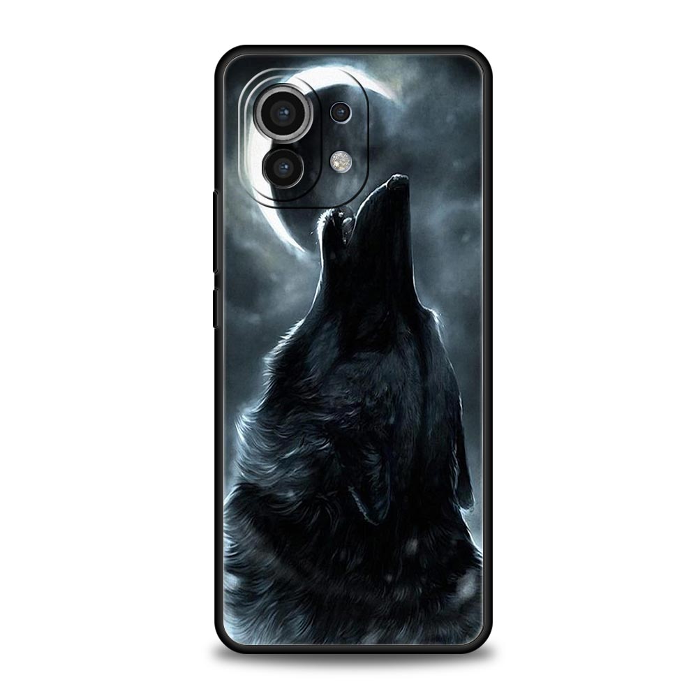 

Чехол для телефона Cover для Xiaomi Mi 17 15 14 13 12 11 Ultra 15T 14T 13T 12T 11T Pro Lite 5G Мягкий ТПУ Capas Луна Рычащий Волк Fundas 17 Pro Max