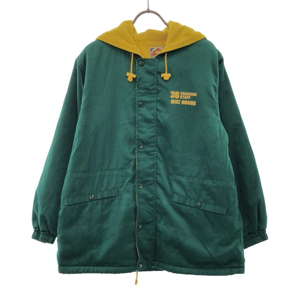 mikihouse Print Nylon jacket 150 green Back fleece Kid's Used