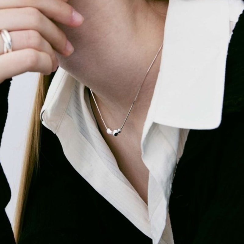 ROAJU [silver925]unformal Ripple Necklace