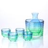 GLASKEY Sake Set Enthusiasts 6-piece 310ML Tokkuri 1 piece 4 Sakazuki Chiller heat-resistant glass microwave-safe suitable both chilled warm ideal