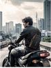 Men's Waterproof Anti-Theft Crossbody Bag with Combination Lock - Nylon Chest Pack for Motorcycle