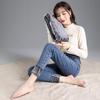 High-Waist Skinny Velvet-Lined Jeans - Women's Casual Japanese Korean Style, Autumn/Winter 2025.