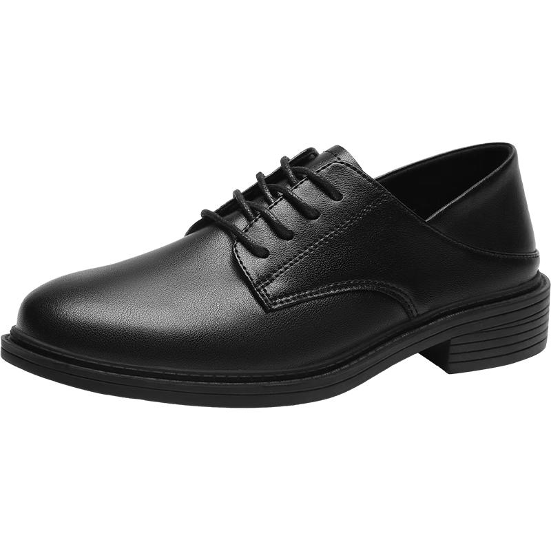 ZHR Women s Retro Lace-up Chunky Heel Oxford Loafers 37