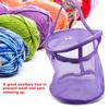 Portable Storage Bag Cylinder Mesh Wool Yarn Convenient Exquisite Container Handbag (Purple)