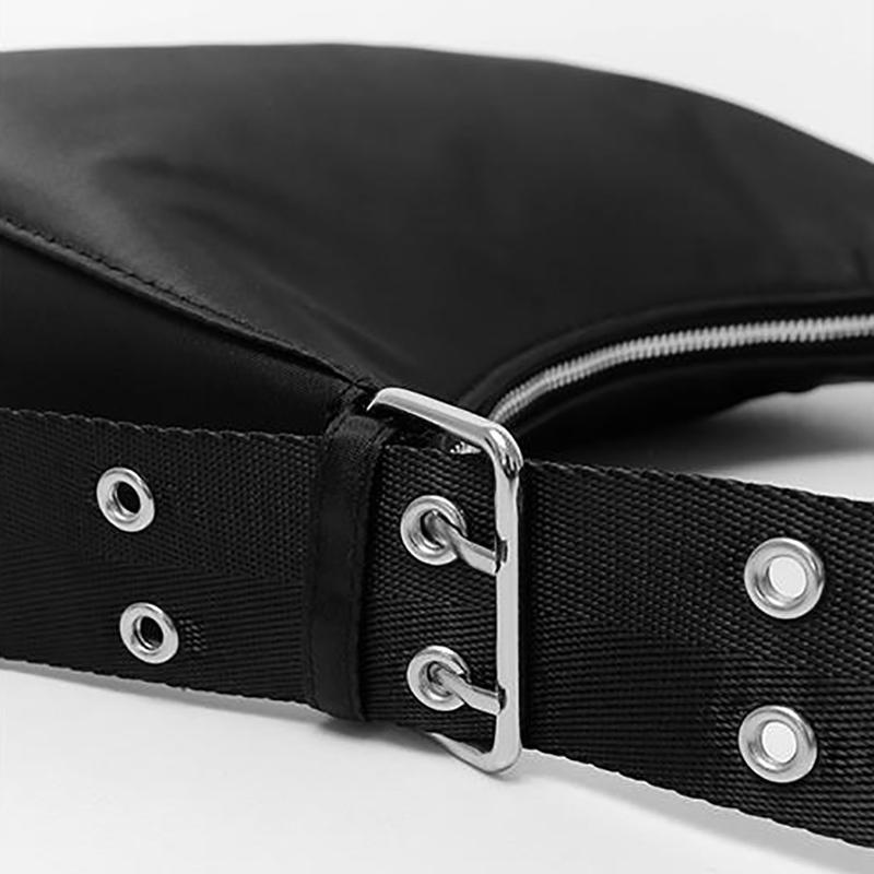 Jednoduché legální módní černé tašky přes rameno pro ženy voděodolné nylony crossbody malá messenger taška