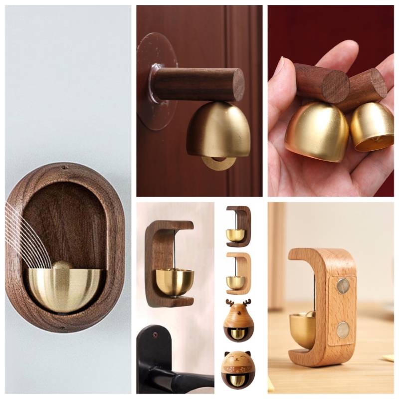 Wood Door Bell Decorative Outdoor Wind Chimes Wind Bell Music Wall Decor Entry Reminder Doorbell Accessorie Home Decor