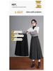 2025 Winter High-Waisted Wool A-line Skirt - Drapey, Slimming, Mid-length, Pleated, Wide-hem Design.
