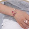Drop Oil Design Open Adjustable Ring Dainty Flower Bracelet New Cherry Blossom Ring  Wedding