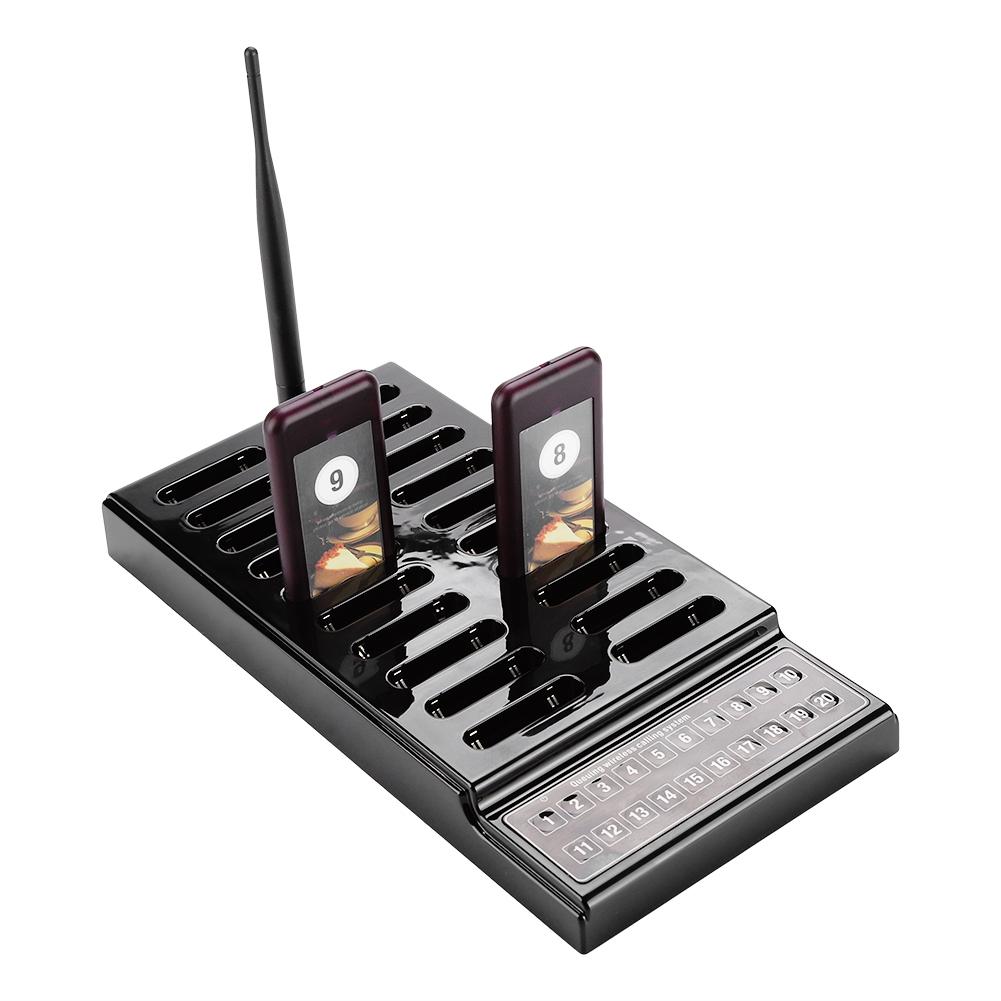 20 Channels Guest Paging System 107dBm High Sensitivity Wireless Queue Calling System