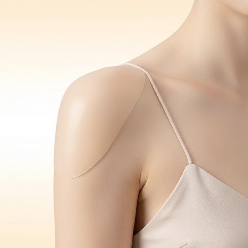 Seamless Silicone Shoulder Pads Invisible Anti-Slip Shoulder Enhancer Pads Breathable Right Angle Shoulder Mat for Women