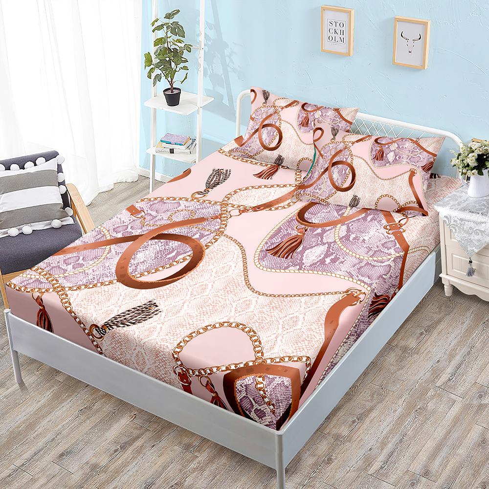 

Three-Piece Mattress, Mattress Cover Chain, Cool Mattress Protective Cover Sheet 100*190*40cm*1 Pillowcase 51*75cm*1