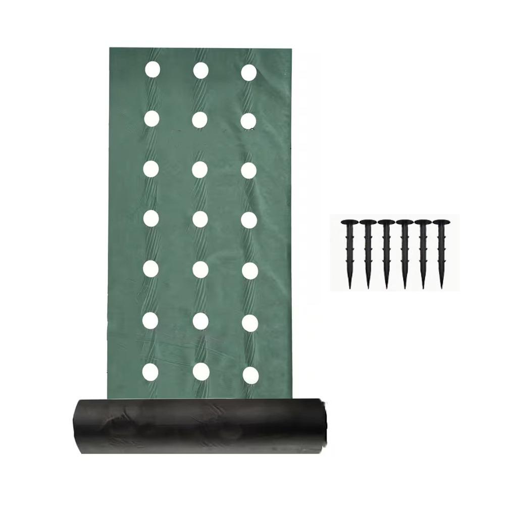 Double Layer Perforated Grass Proof Cloth Biodegradable Weed Control Ground Cover Courtyards
