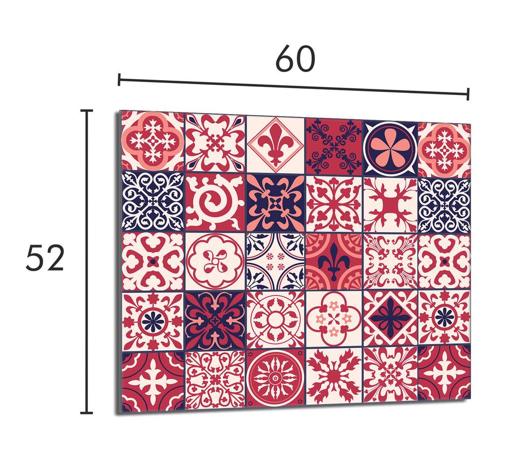 Szklana płyta ochronna na kuchenkę 60x52 Mozaika