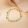 E-commerce color zircon leaf bracelet, sweet temperament ins bracelet, versatile bracelet.