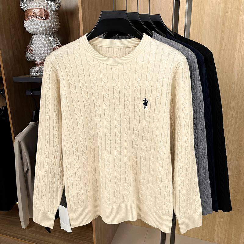 ZYLLO Luxury Pony Embroidery Designer Brand Sweater New Fashion Unique Jacquard Comfort Paul Casual Knitted Round Neck Pullover Unisex
