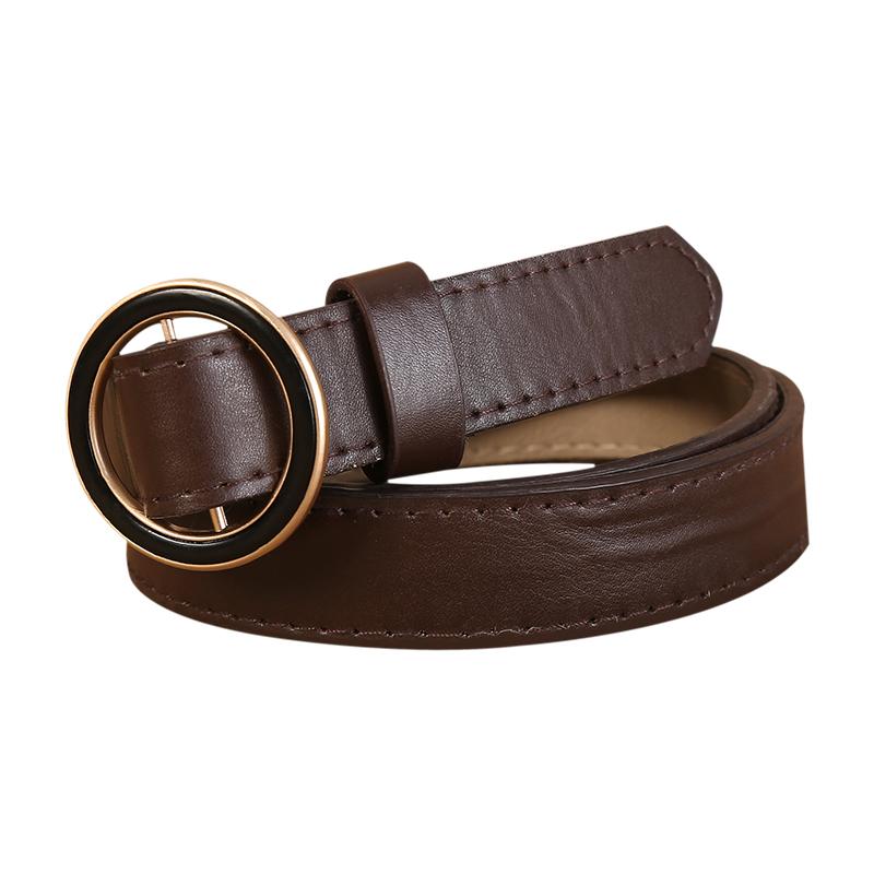 Wholesale Ladies Fashion Accessories Durable Leather Belt PU Girl Dress Leather Belt чёрный