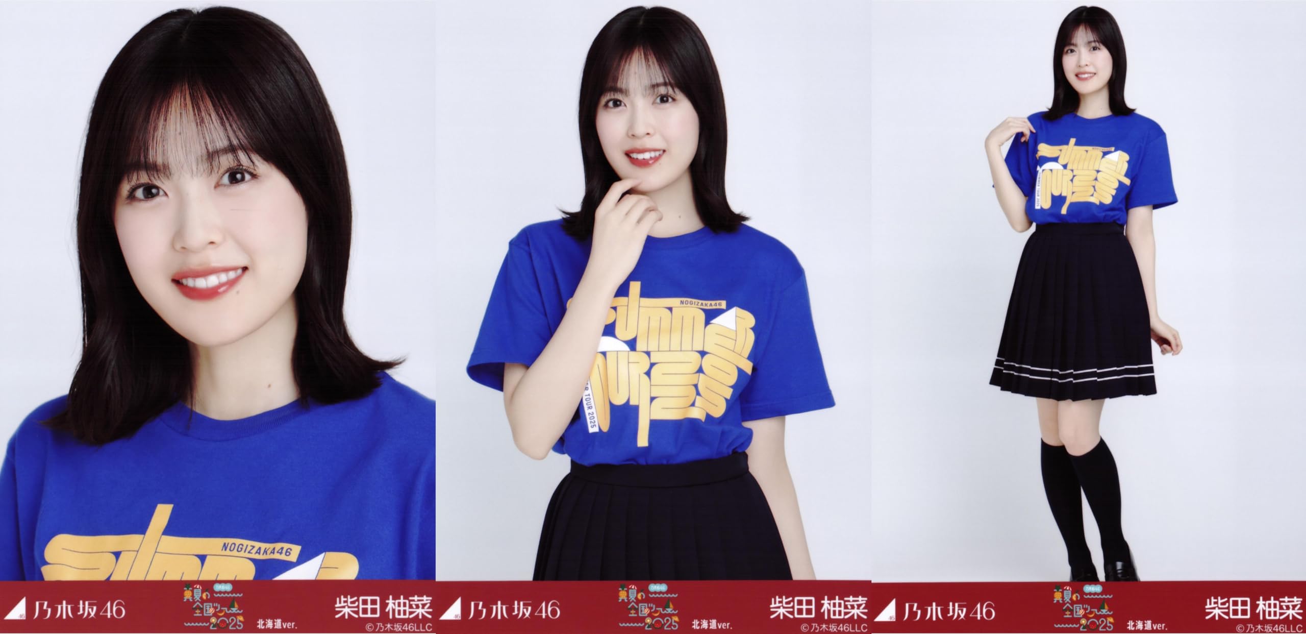 

Nogizaka46 Raw Photo Midsummer National Tour 2025 T-Shirt Hokkaido ver. Complete Set of 3 Yuna Shibata