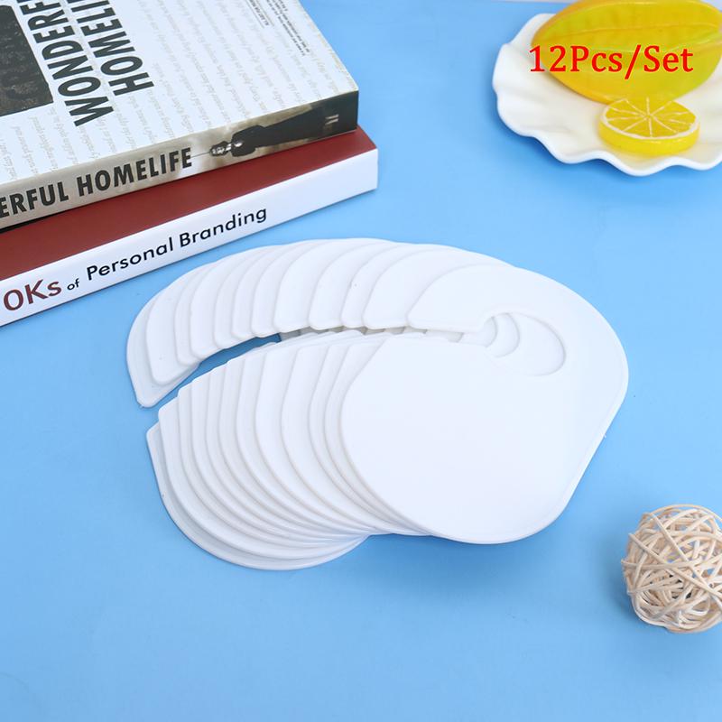 

12 шт. белые пластиковые разделители размеров одежды кольца для маркировки одежды размерные бирки стойка