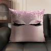 Abstract Painting Beauty Makeup Eyes Pillow Case Double-Sided Printing Short Plush Sofa Cushion Cover Bedroom Bedside Pillow