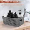 8Pcs Plastic Storage Basket with Handle and Lid Stackable Desktop Stationery Organizer Box for Wardrobe Makeup Toys Container