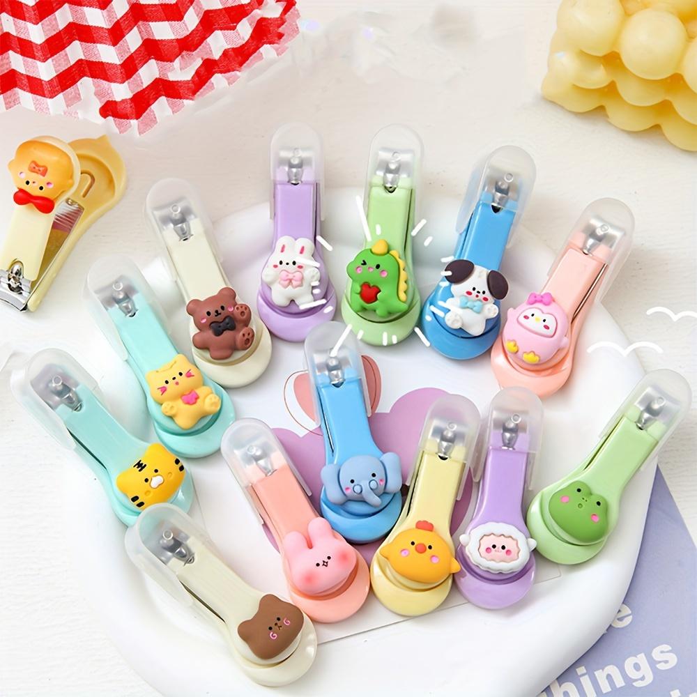 Single Household Cute Cartoon Candy Color Mini Nail Clipper – Creative Anti-Splash Manicure Tool, Portable & Compact (Model ZJQ-001)