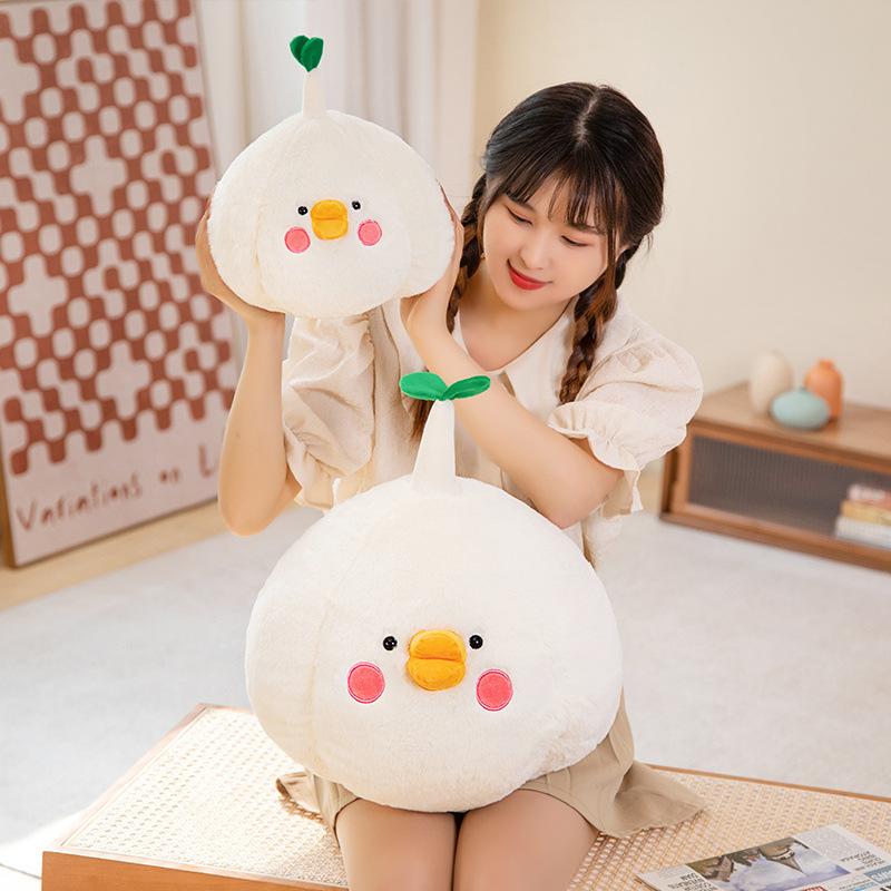 Cute Plush Toy Duck Doll Cute Fun Garlic Duck Duck Girl Sleeping on Bed Pillow Gift Doll