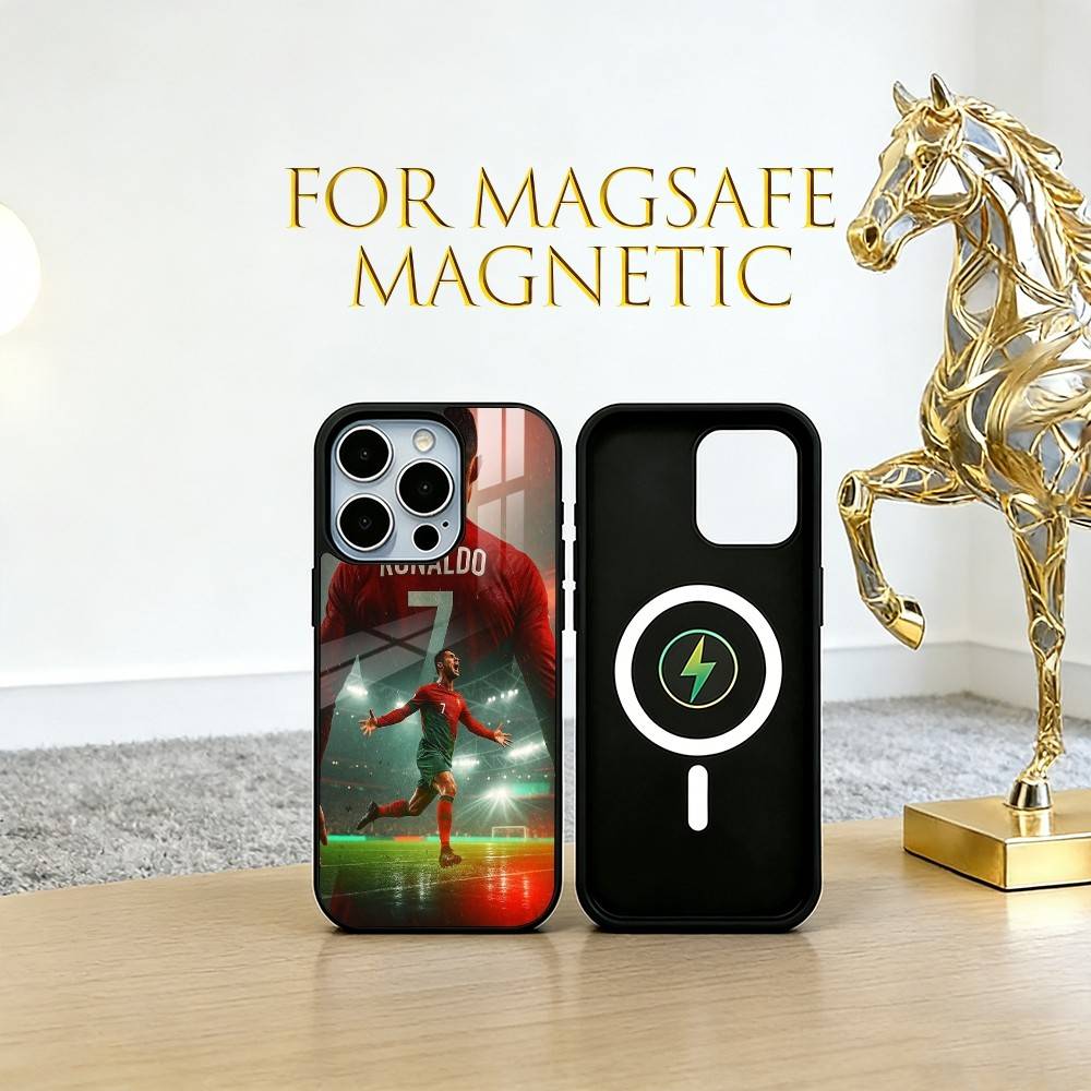 Cristiano Ronaldo Phone Case For iPhone17,16,15,14,13,12,11 Plus,Pro Magnetic with Magsafe Wireless Charging