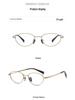 Ultra-Light Titanium Oval Frame Myopia Glasses, Women's Anti-Blue Light Gold Wire Nerd Style