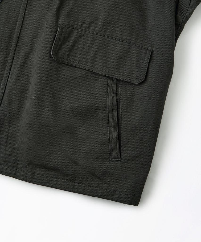 Outstanding Corduroy Collar Short Jacket_Olive Green