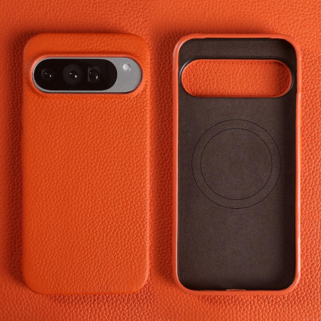 17 Colors Genuine Leather Magnetic Charging Case For Google Pixel 9 10 Pro XL 8A 8Pro 7A 7Pro Premium Real Leather Hard Cover