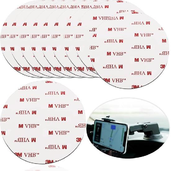 10 штук 90 мм (3,54 ) Круглые двусторонние клейкие прокладки, Сильный автомобильный клейкий заменитель для крепления держателя, диска на лобовое стекло, GPS 75mm