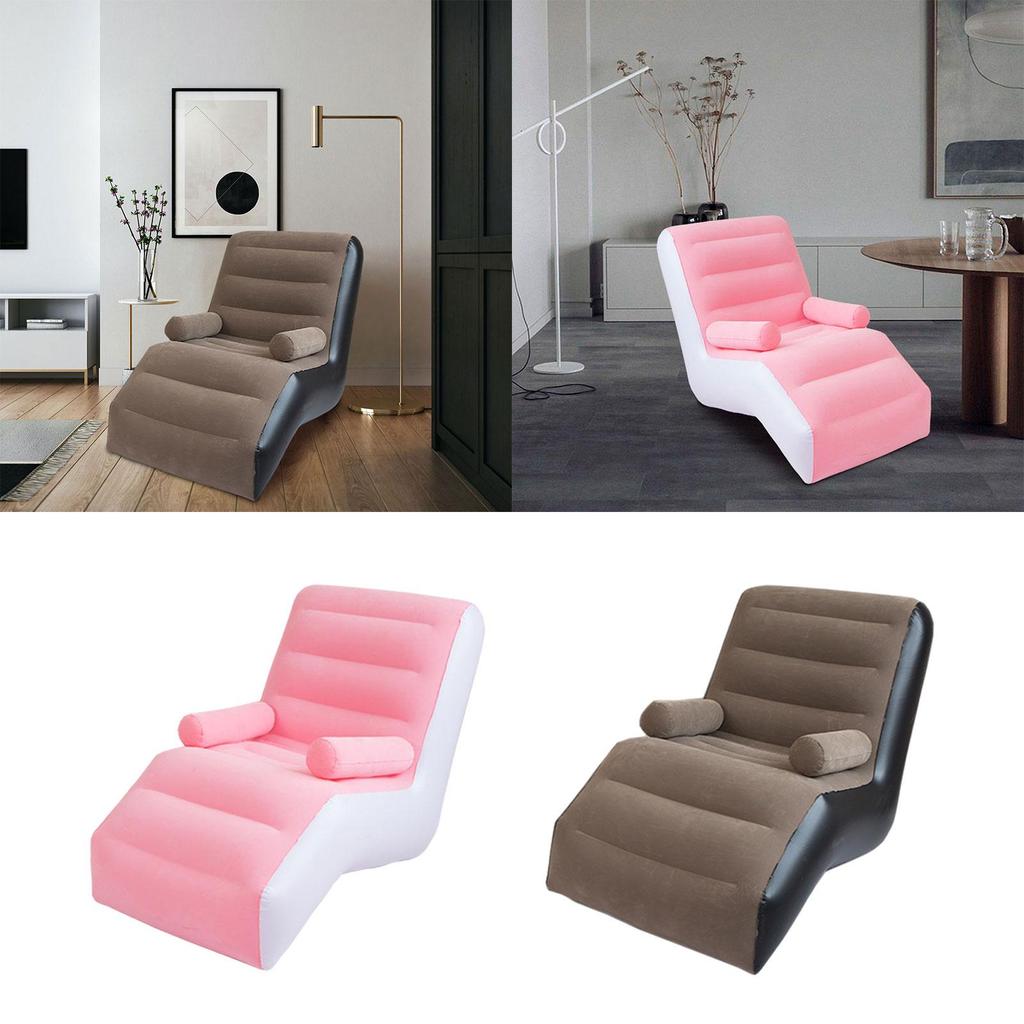 Folding Lazy Sofa Soft Durable PVC Thickened Inflatable Sofa Air Bench Blow Up Seat for Leisure Gaming Festivals Sleeping Garden